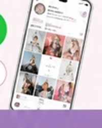 Instagramアカウントを表示したスマートフォンのイメージ